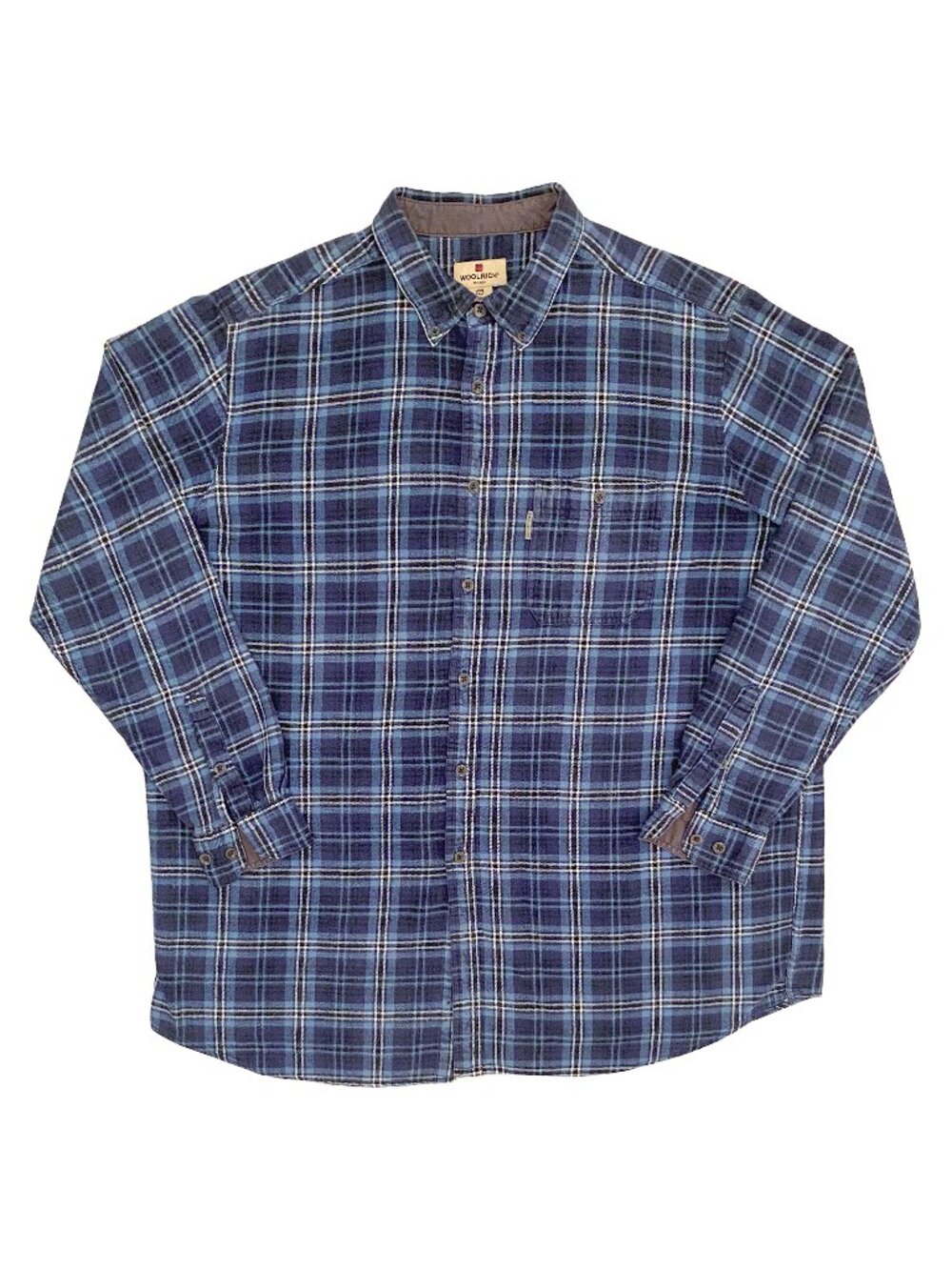 Woolrich Men’s 2XLT Blue Dusk Plaid Flannel Button Down Shirt 6280BT Tall